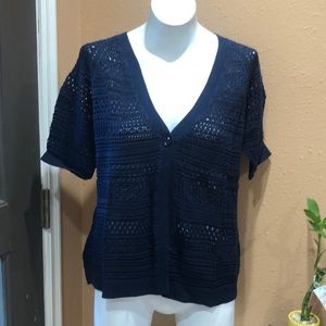 Blue Knit Cardigan Nwt Xl | Poshmark